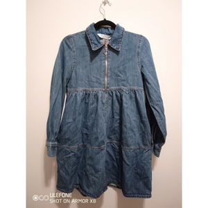 NWT Denim Dress Size 4 from Denim and Co Long Sleeve with a flared bottom